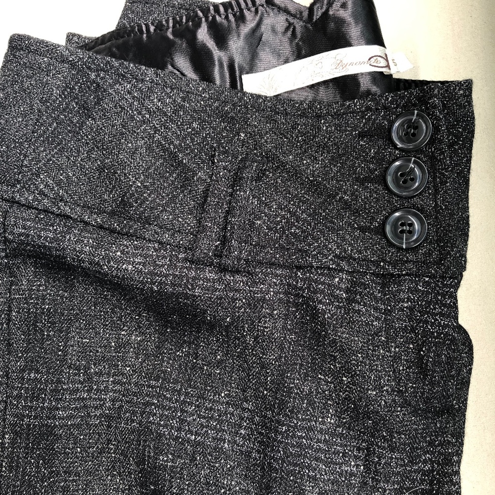 NWOT DYNAMITE Grey Plaid Flared Leg Trouser